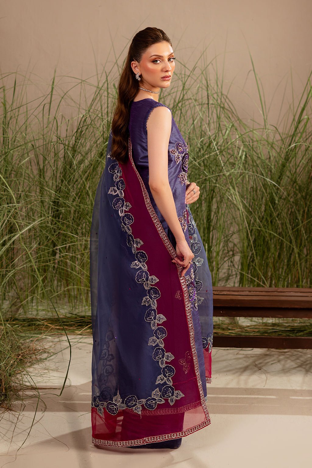 Vanya 3 Piece Raw Silk Organza Suit (BG-05)