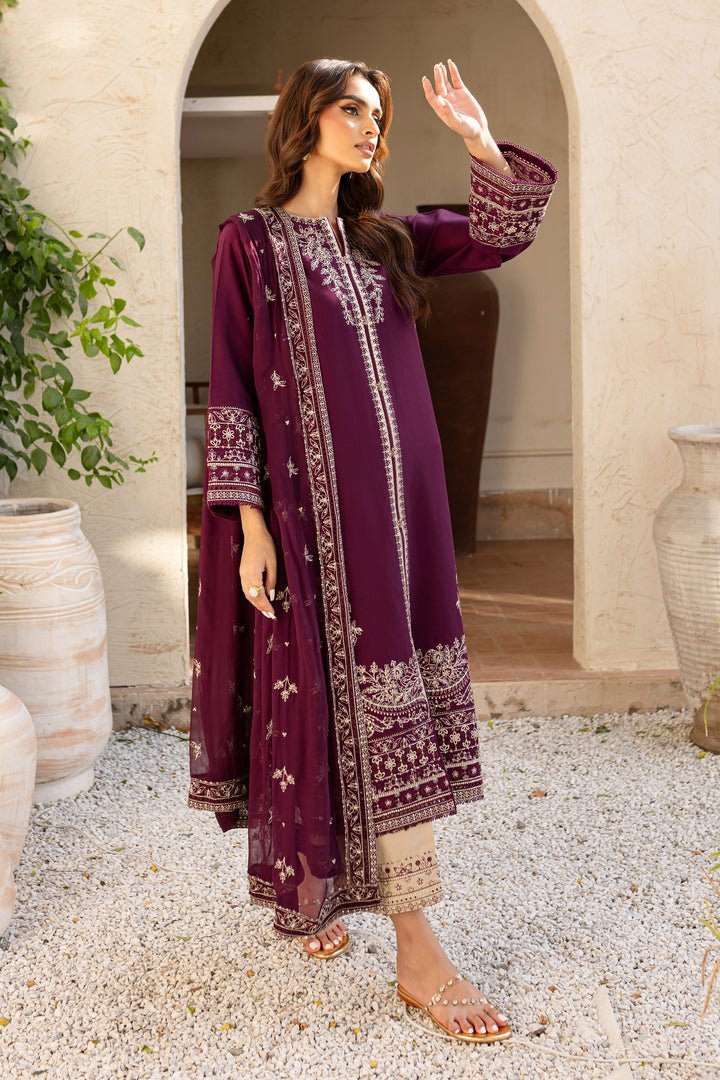 Batik 3Pc Embroidered Khaddar Dress Honey Well gulbuy.com