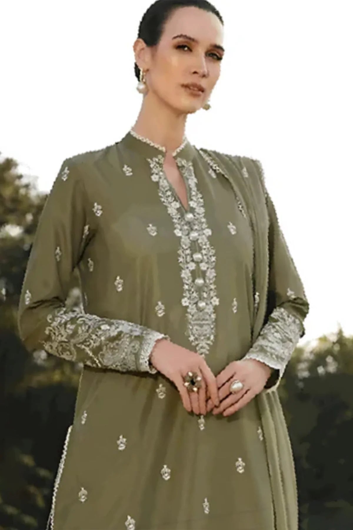 Gul Attire 3Pc Embroidered lawn Suit GA2034 gulbuy.com