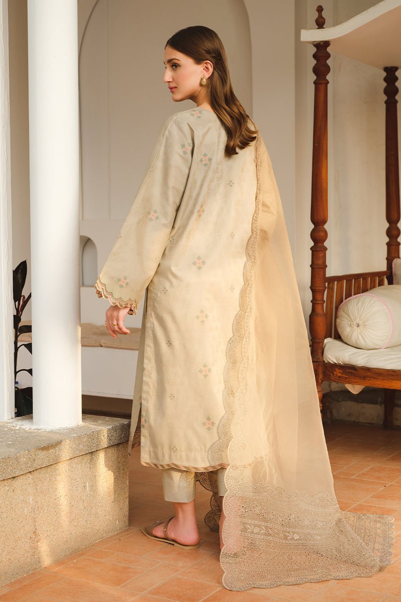BAROQUE 3PC EMBROIDERED JACQUARD LAWN SUIT (BQU-UF-D664)
