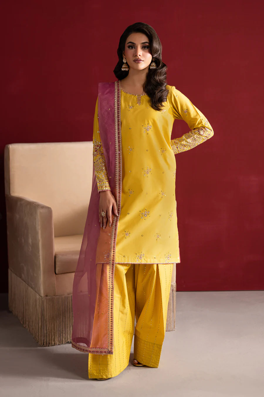 Batik 3Pc Embroidered Cotton Suit Sapna XL gulbuy.com