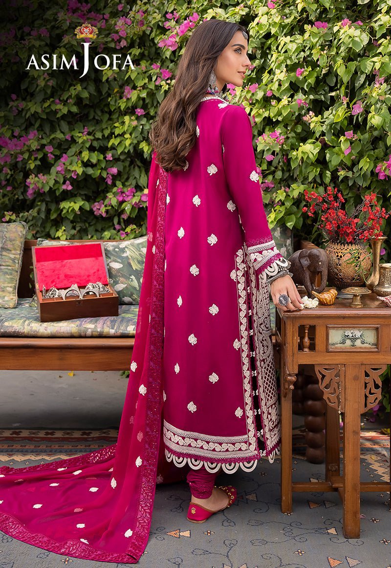 ASIM JOFA 3 PIECE EMBROIDERED SILK SUIT (AJSW-18) gulbuy.com