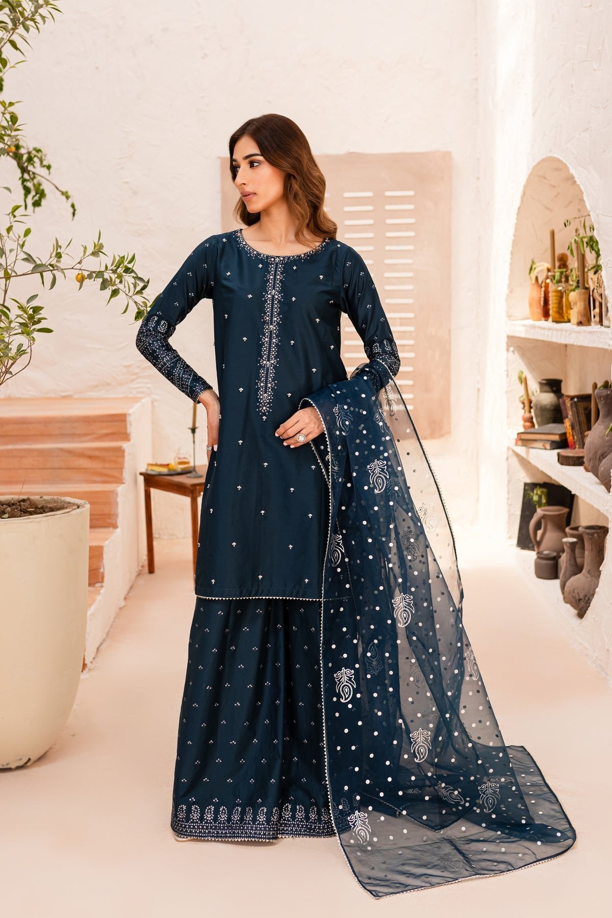 Batik 3Pc Embroidered Cotton Suit (Jahan-3Pc)