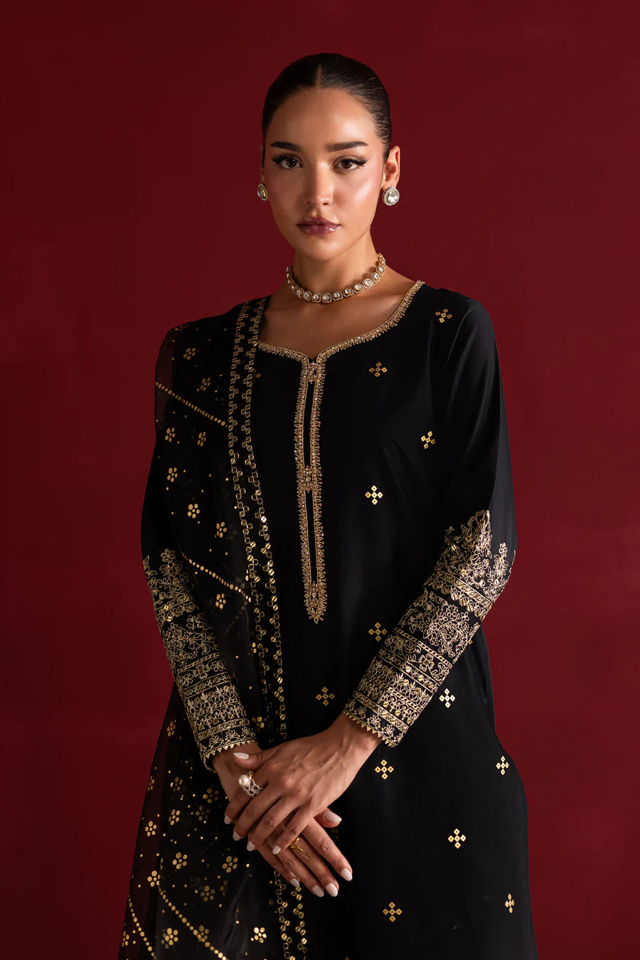 Batik 3Pc Embroidered Cotton Suit Ghazal gulbuy.com