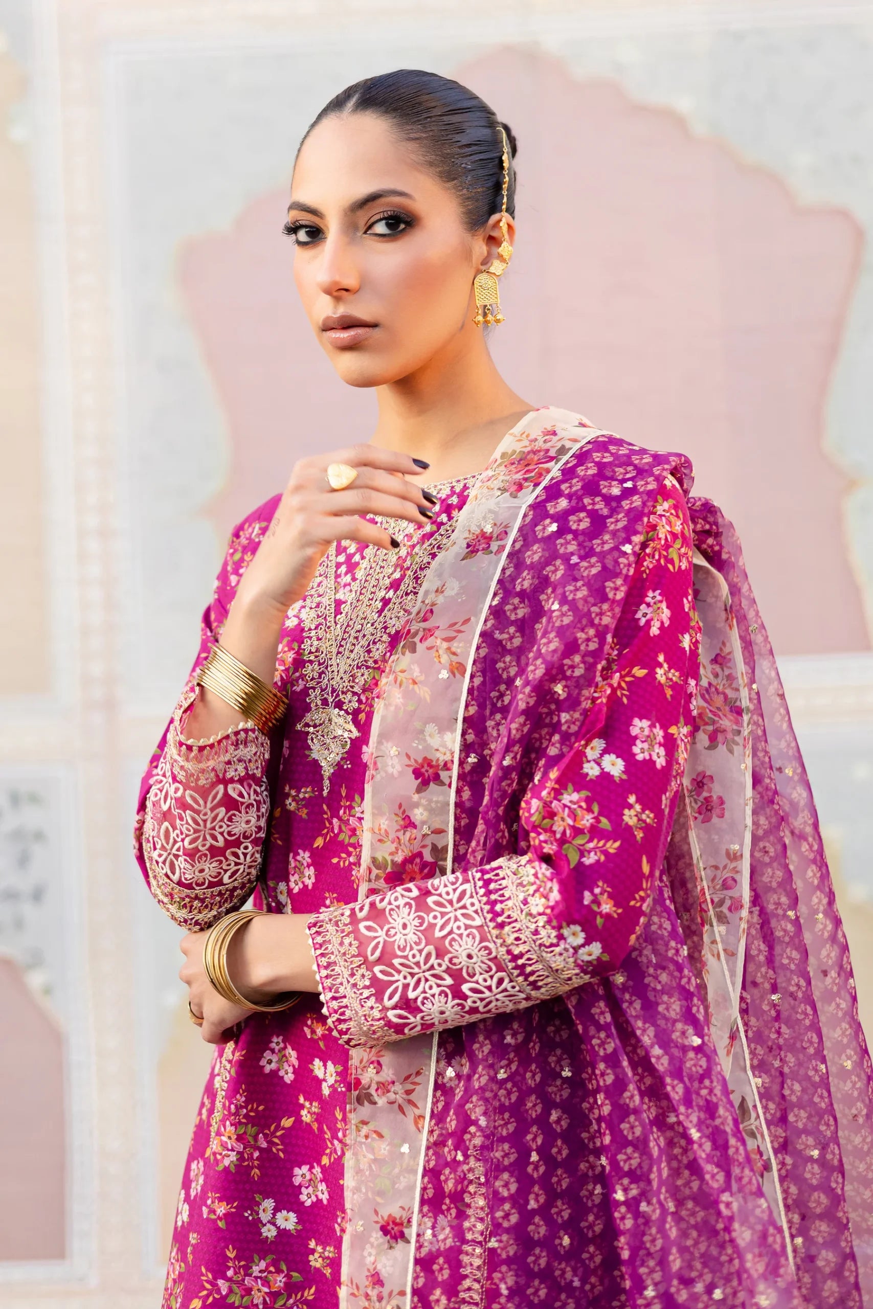 Batik 3Pc Embroidered Lawn Suit Zahlay gulbuy.com