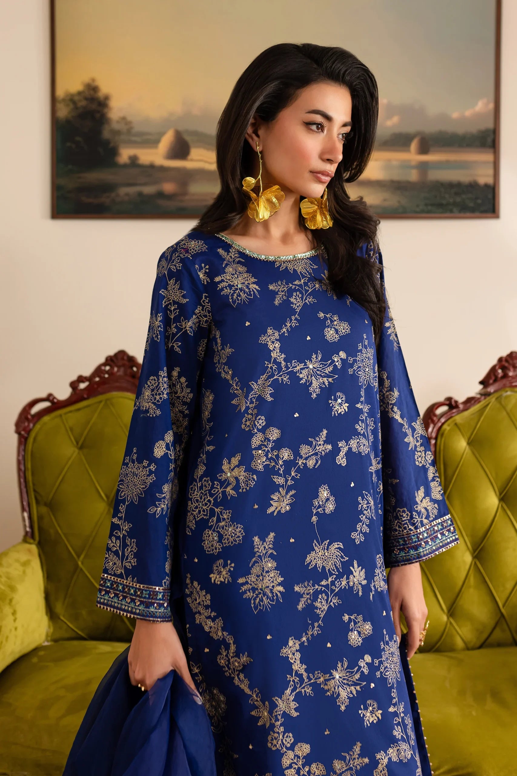 Batik 3Pc Embroidered Lawn Suit Kaya gulbuy.com