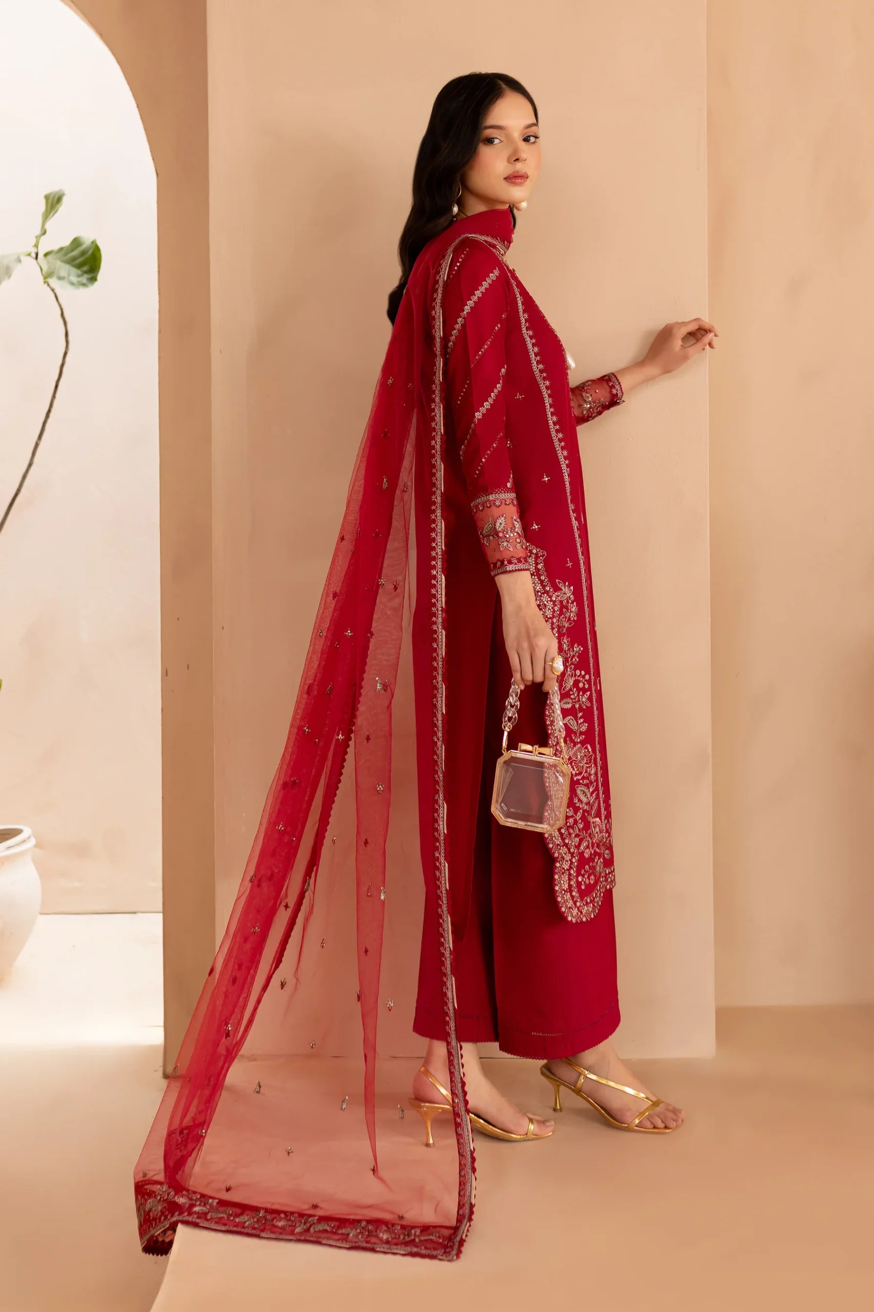 Batik 3Pc Embroidered Lawn Suit Zenara gulbuy.com