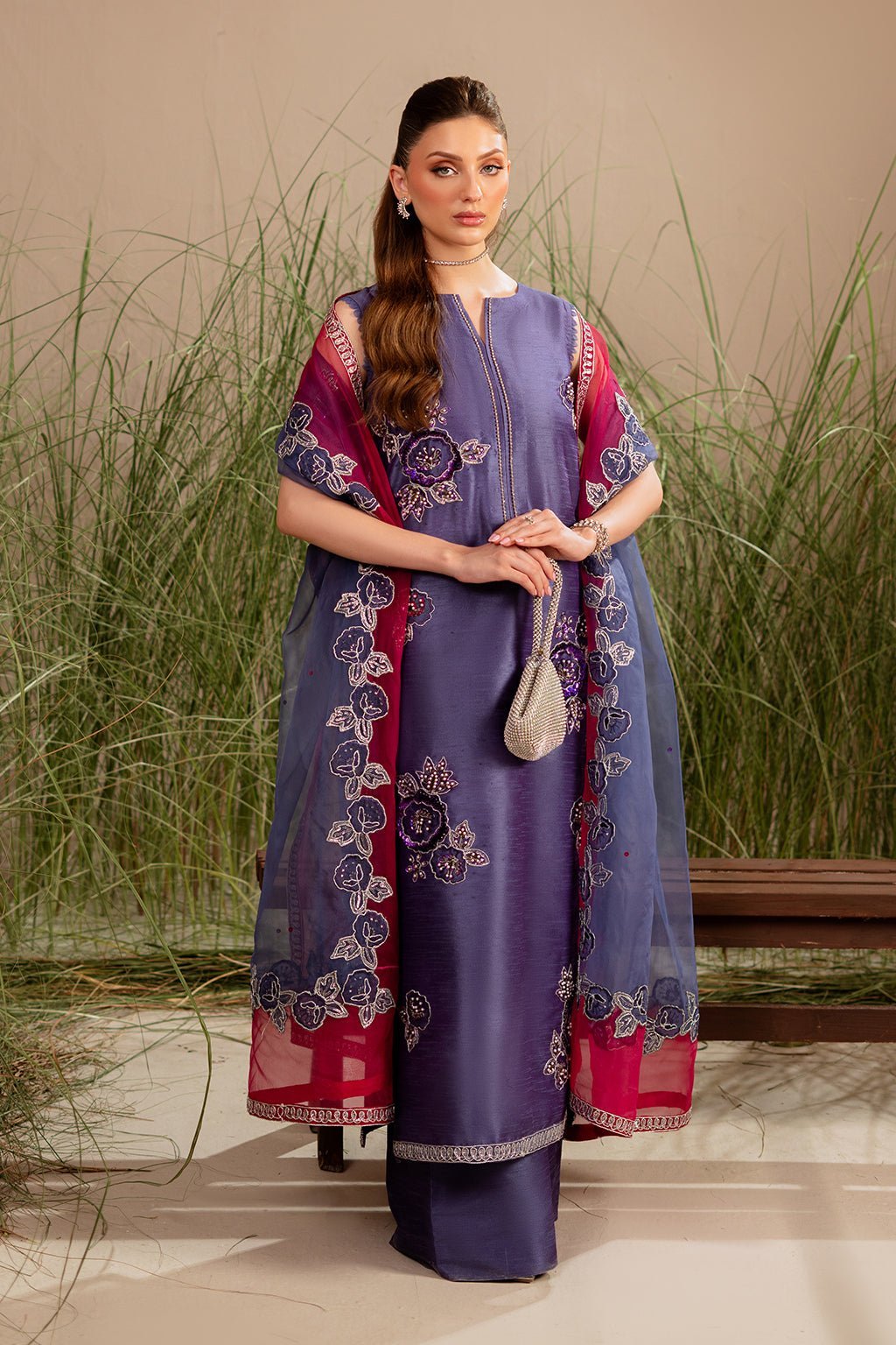 Vanya 3 Piece Raw Silk Organza Suit (BG-05)