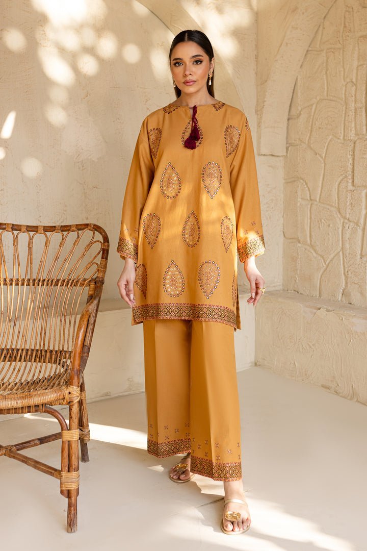 Batik 2Pc Embroidered Khaddar Dress Zinnia