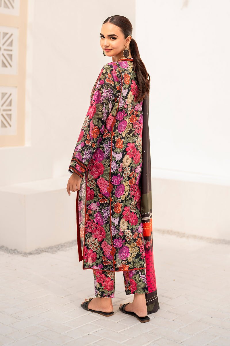BAROQUE 3PC PRINTED LAWN SUIT (BQU-UF-D666)