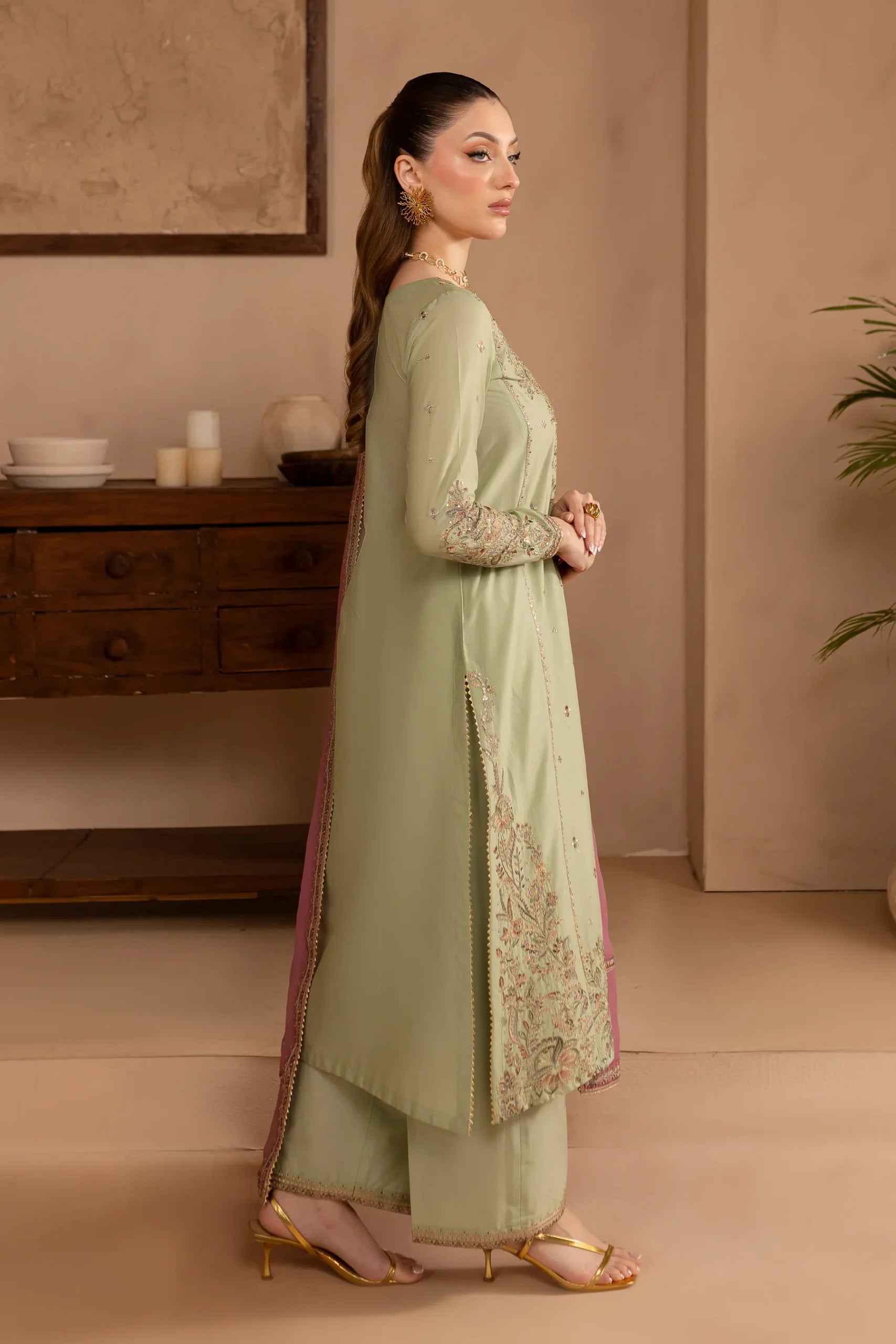 Batik 3Pc Embroidered Lawn Suit Medow Mist gulbuy.com
