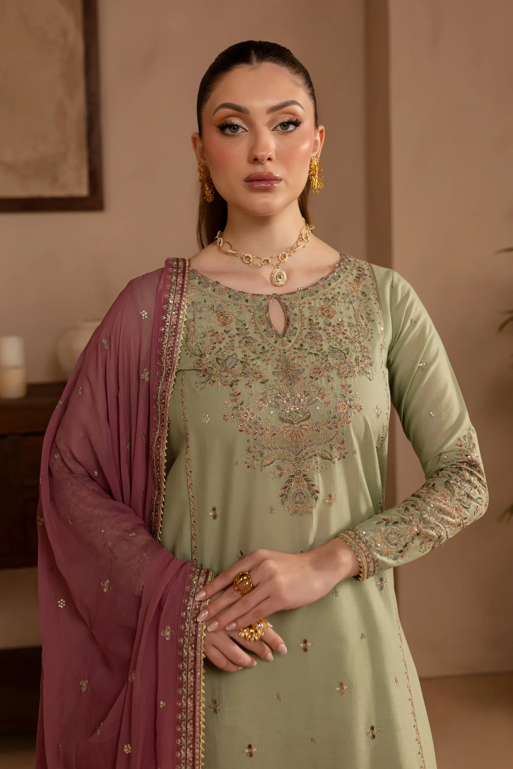 Batik 3Pc Embroidered Lawn Suit Medow Mist gulbuy.com