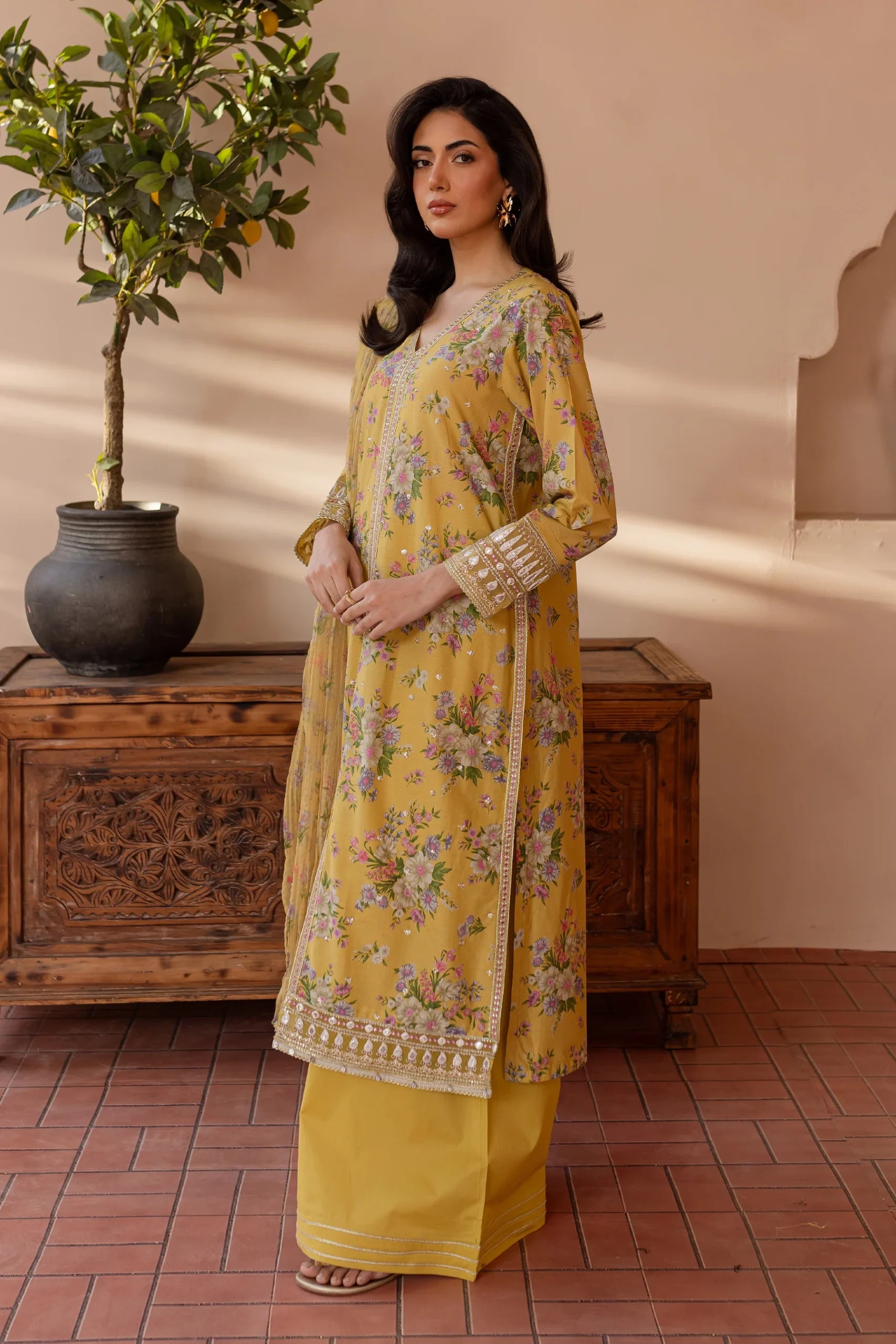 Batik 3Pc Embroidered Lawn Suit Amal gulbuy.com