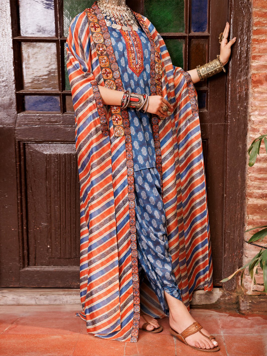 ALMIRAH BLUE POLY-LAWN 3 PIECE STITCHED SUIT(ALP-3PS-1956A)