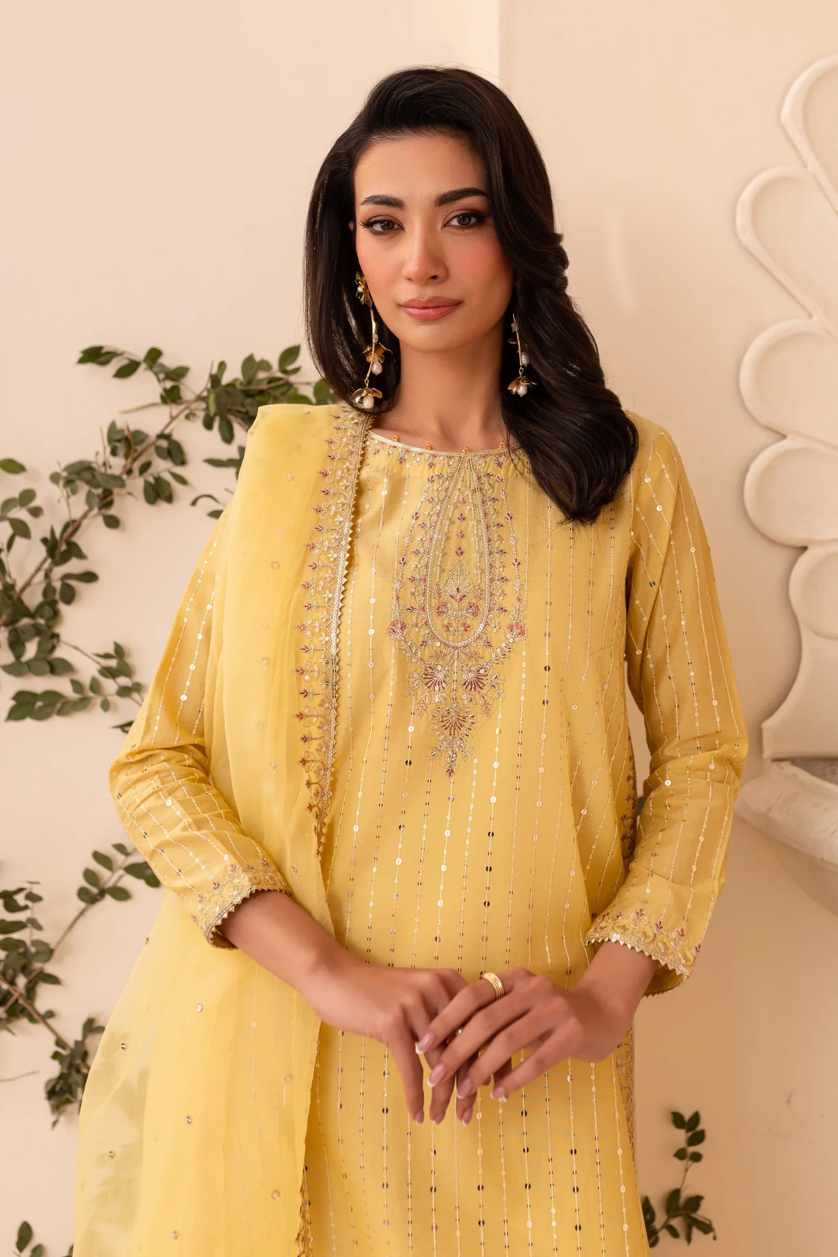 Batik 3Pc Embroidered Lawn Suit Macaroon gulbuy.com
