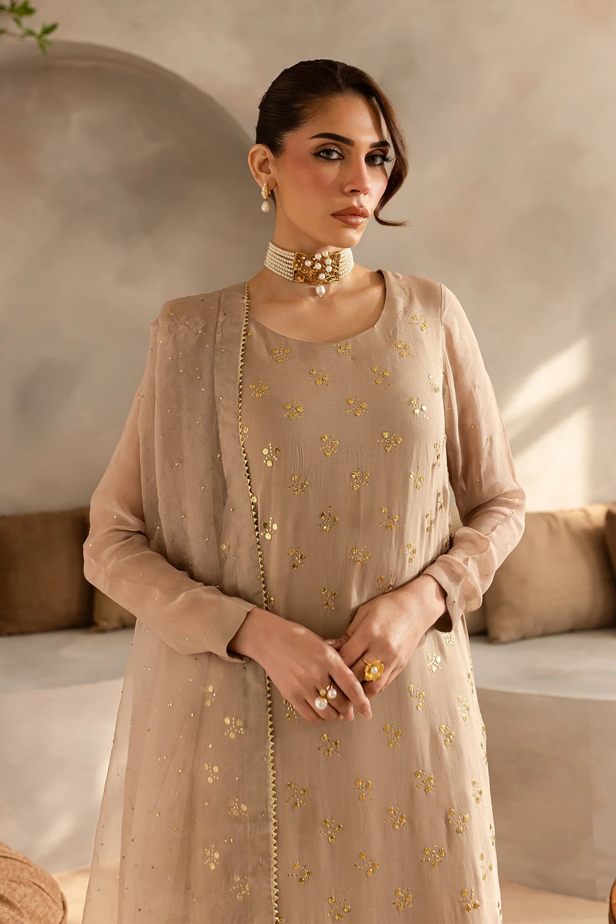 Vanya 3Pc Embroidered Chiffon Suit KY-05 gulbuy.com