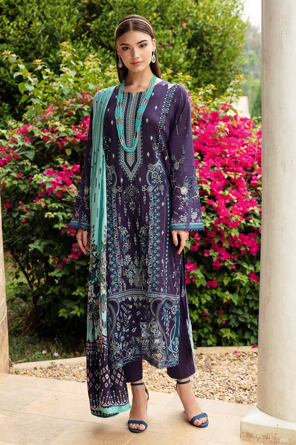 Ramsha 3 Piece Embroidered Lawn Suit (Y-904)