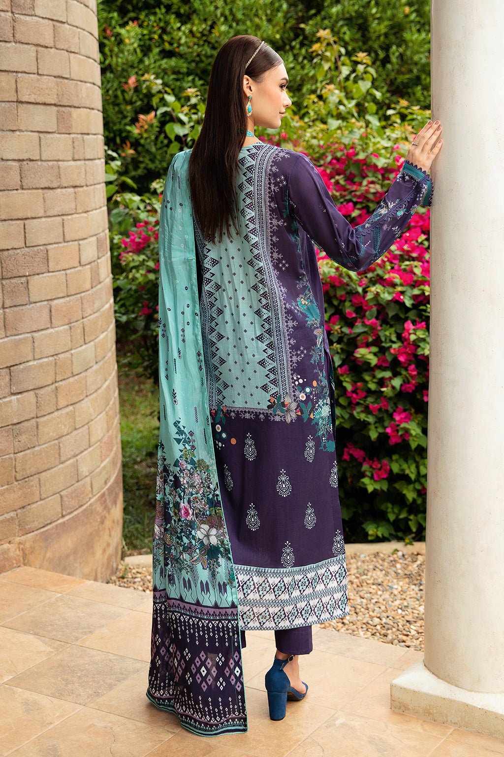 Ramsha 3 Piece Embroidered Lawn Suit (Y-904)