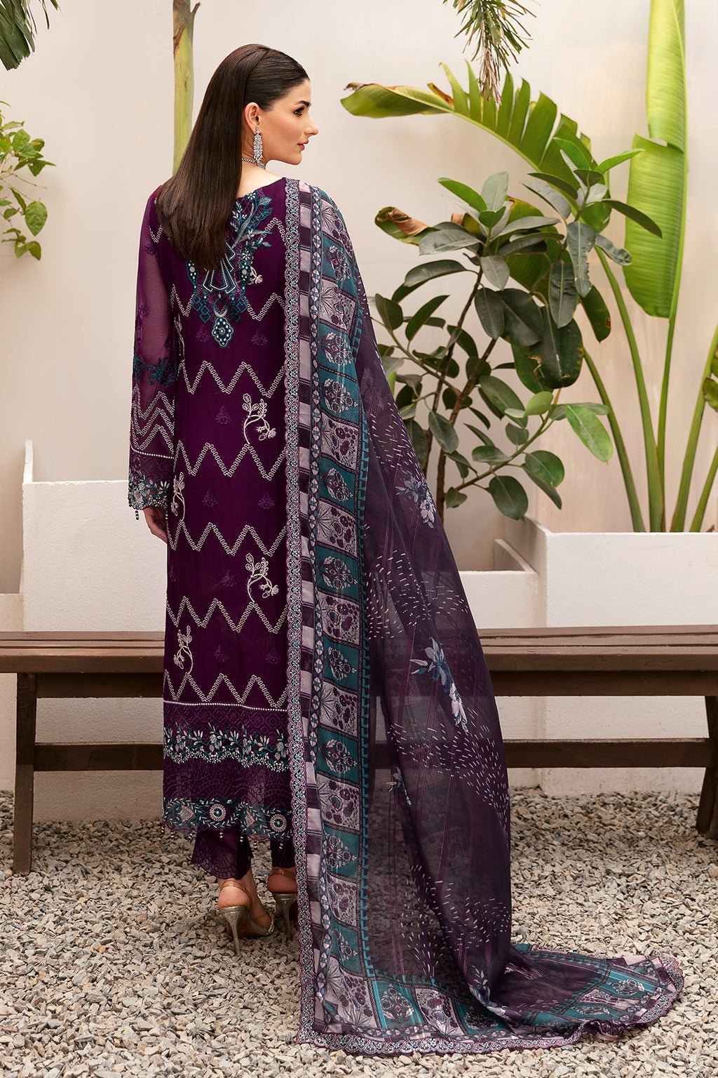Ramsha 3 Piece Embroidered Chiffon Suit (T-207)