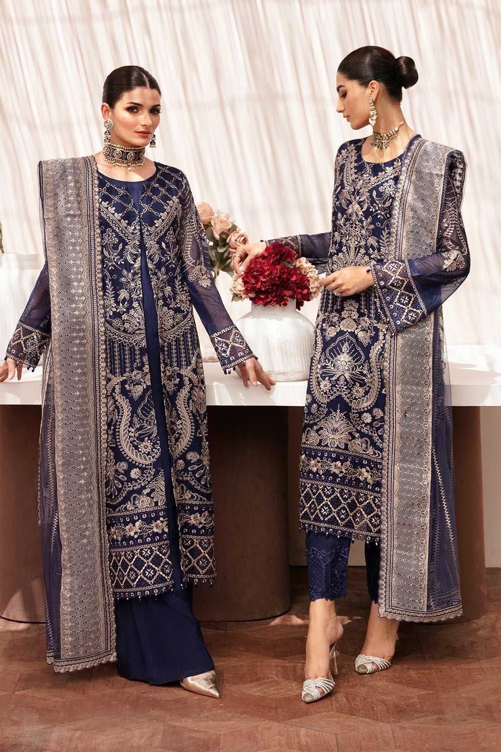 Ramsha 3 Piece Embroidered Chiffon Suit (K-203)