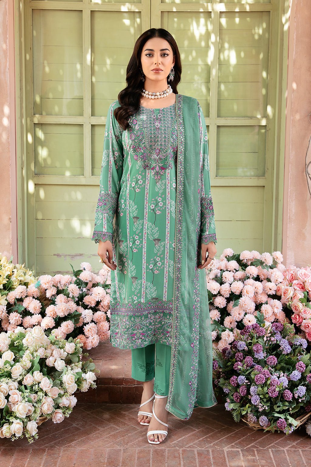 Ramsha 3 Piece Printed Viscose Suit (J-209)