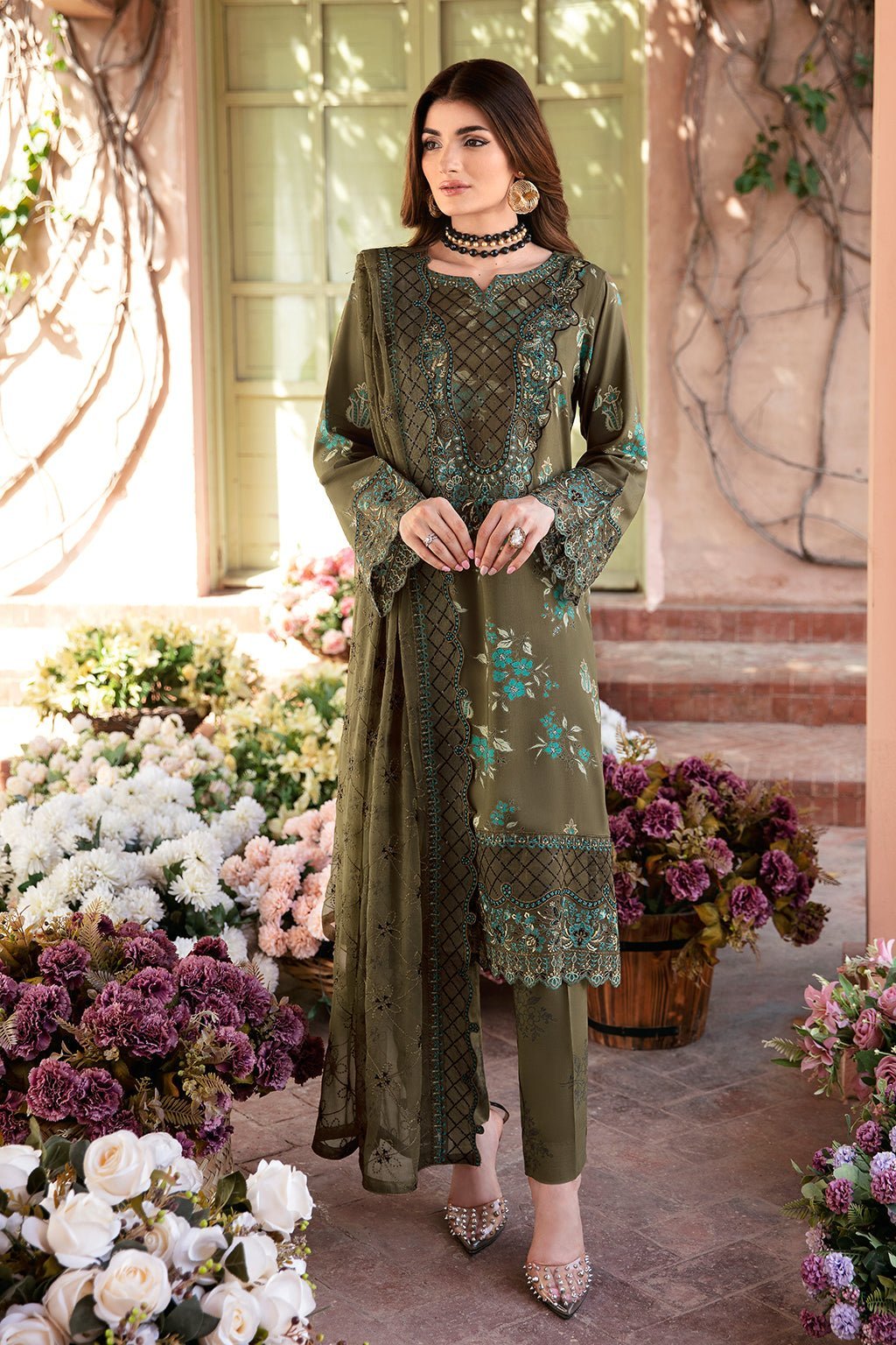 Ramsha 3 Piece Printed Viscose Suit (J-210)