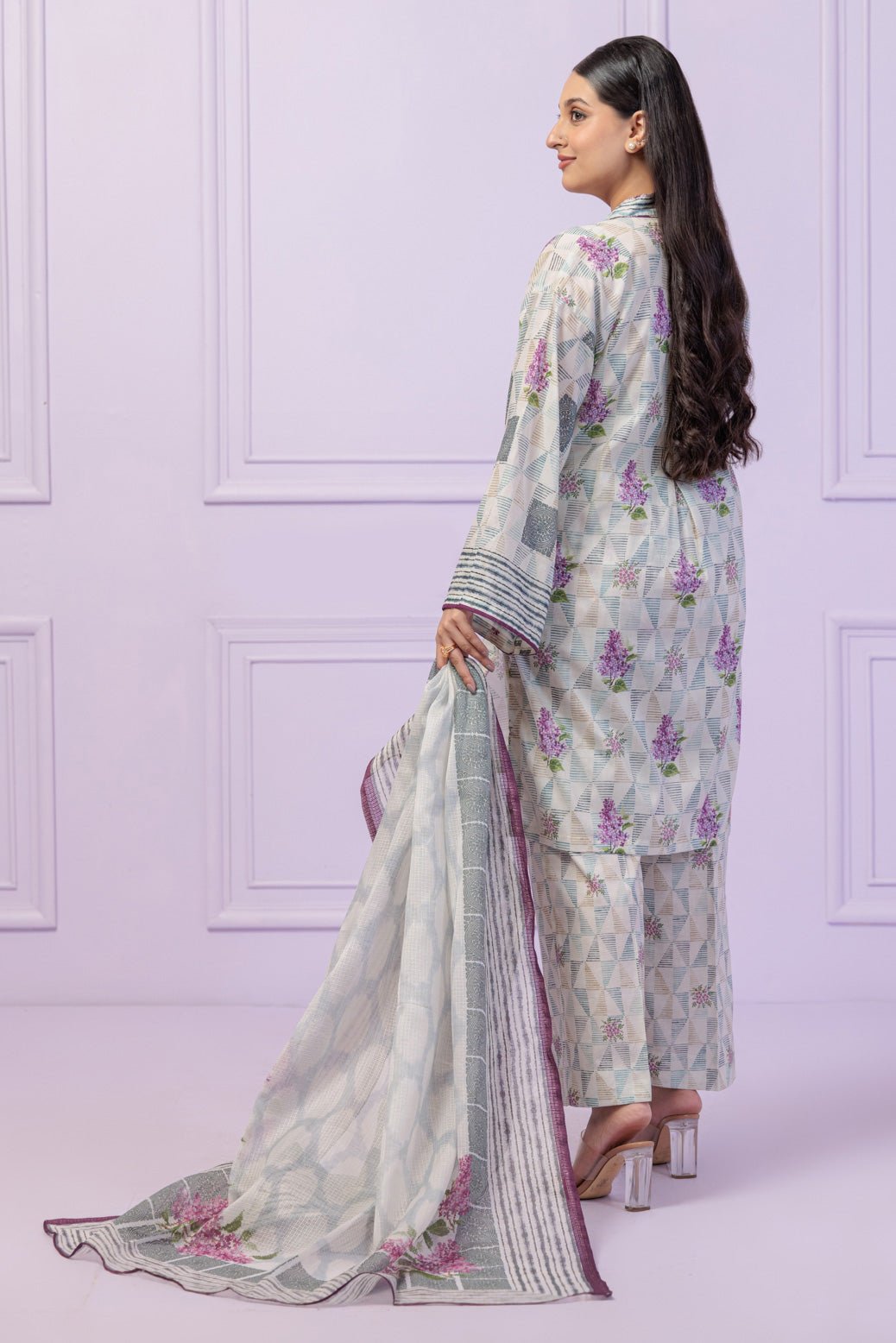 BONANZA SATRANGI 3PC PRINTED CAMBRIC SUIT (1S24B3P004)