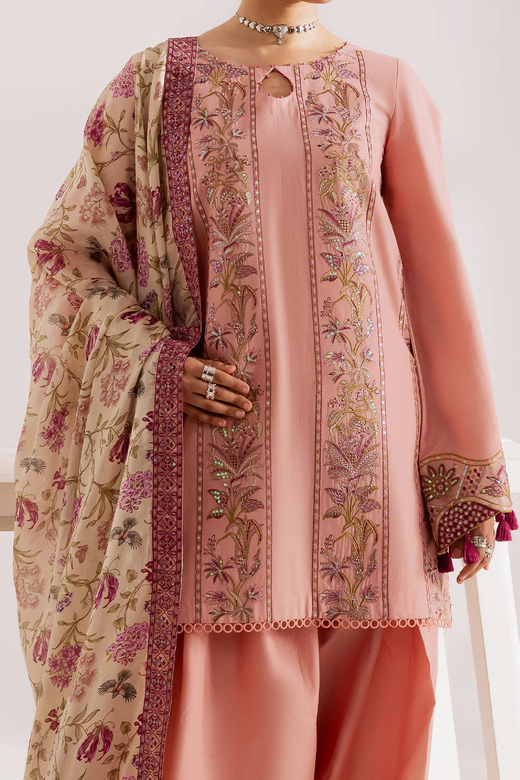 Vanya 3Pc Embroidered Cotton Suit CN-11 gulbuy.com