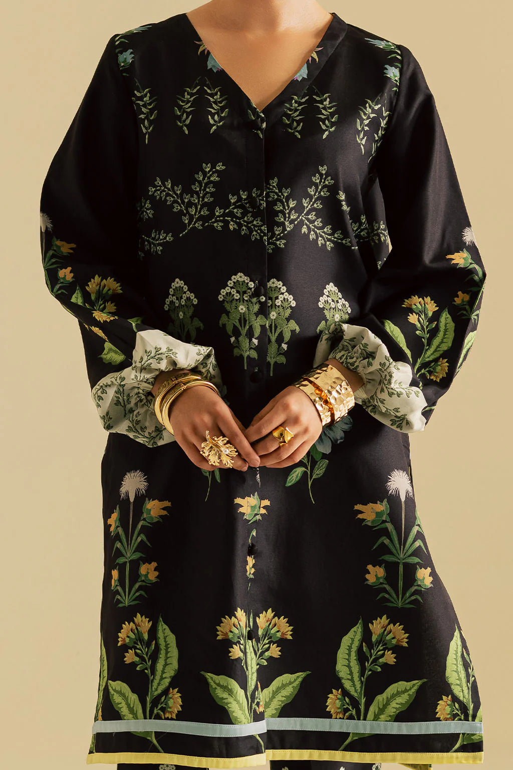 Vanya 2Pc Printed Lawn silk Suit CO-117 gulbuy.com