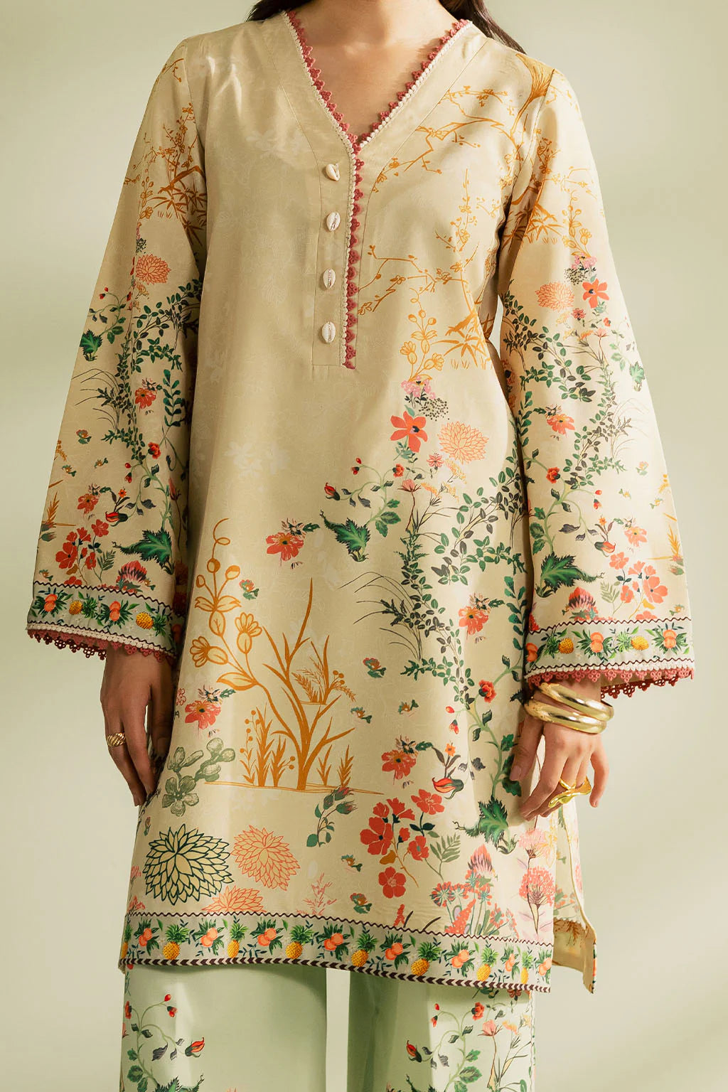 Vanya 2Pc Printed Lawn silk Suit CO-121 gulbuy.com