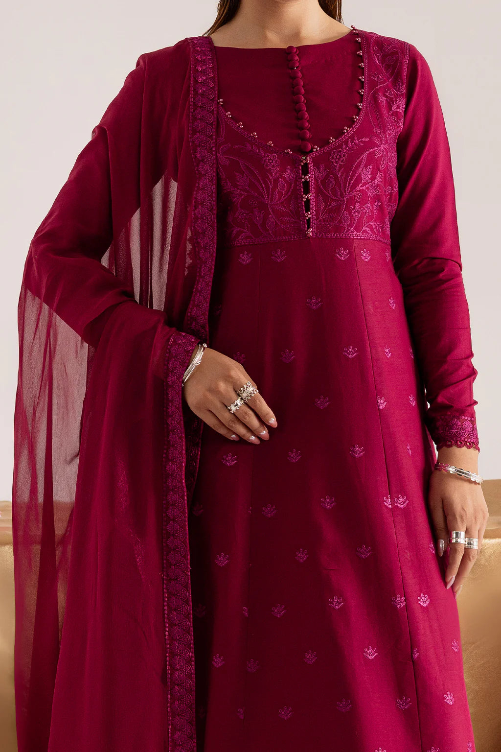 Vanya 3Pc Embroidered Cotton Suit CN-10 gulbuy.com