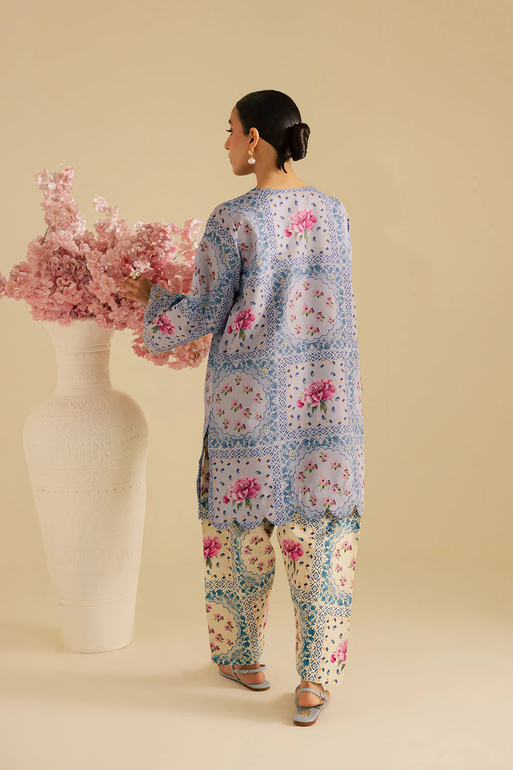 Vanya 2Pc Printed Lawn silk Suit CO-119 gulbuy.com