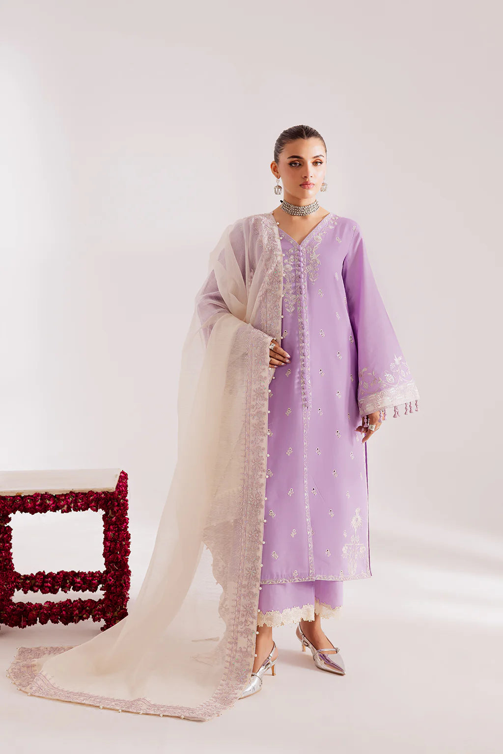 Vanya 3Pc Embroidered Cotton Suit CN-14 XL gulbuy.com