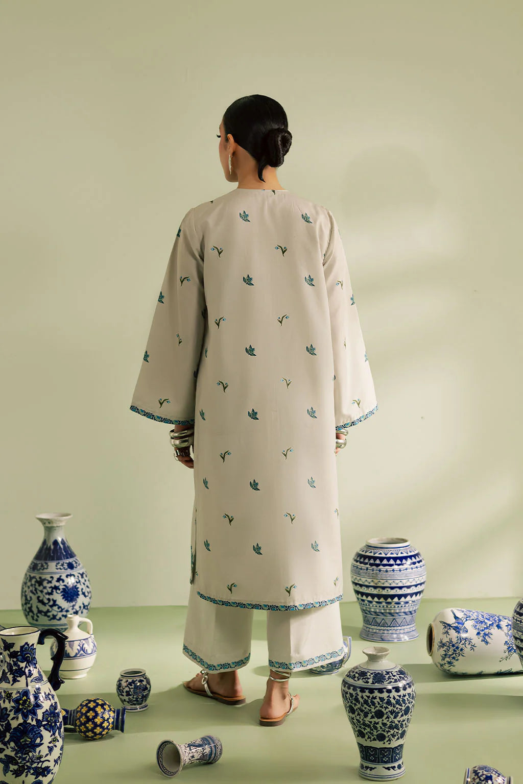 Vanya 2Pc Printed Lawn silk Suit CO-118 gulbuy.com