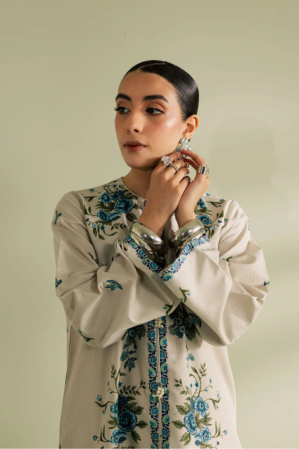 Vanya 2Pc Printed Lawn silk Suit CO-118 gulbuy.com