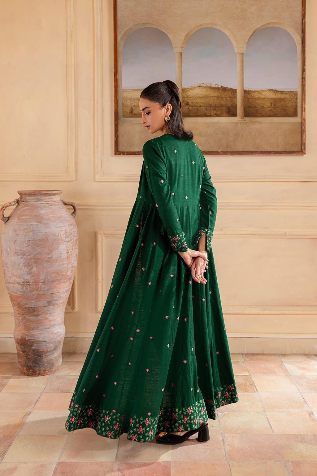 Vanya 3Pc Embroidered Slub Khaddar Suit (WB-31) gulbuy.com