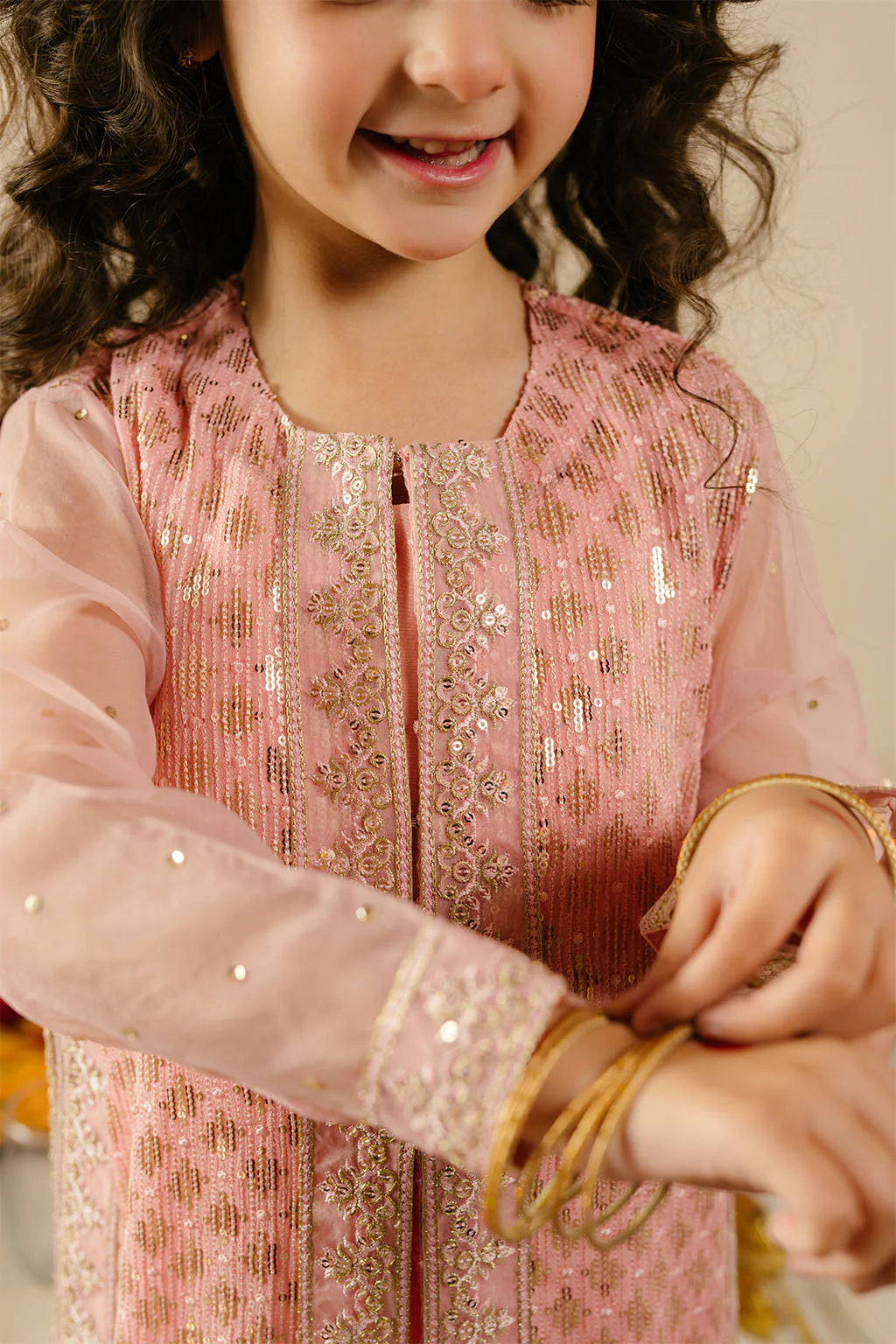 Vanya 2Pc Embroidered Raw Silk Kids Suit ME-15 gulbuy.com