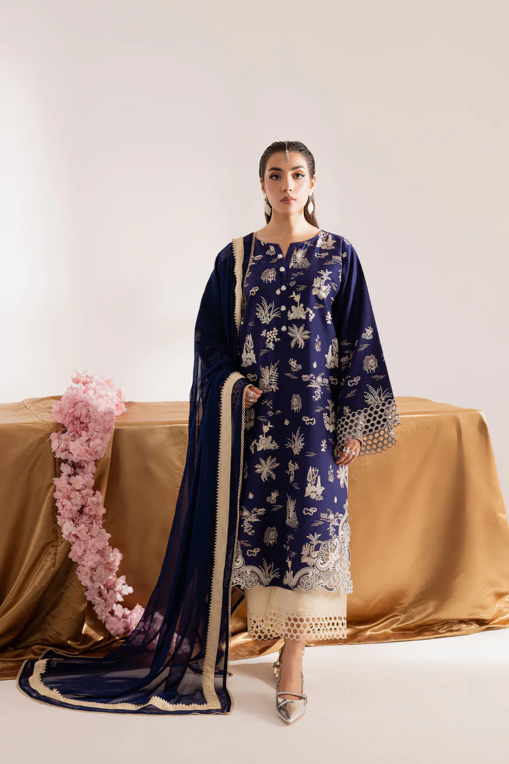 Vanya 3Pc Embroidered Cotton Suit CN-13 XL gulbuy.com