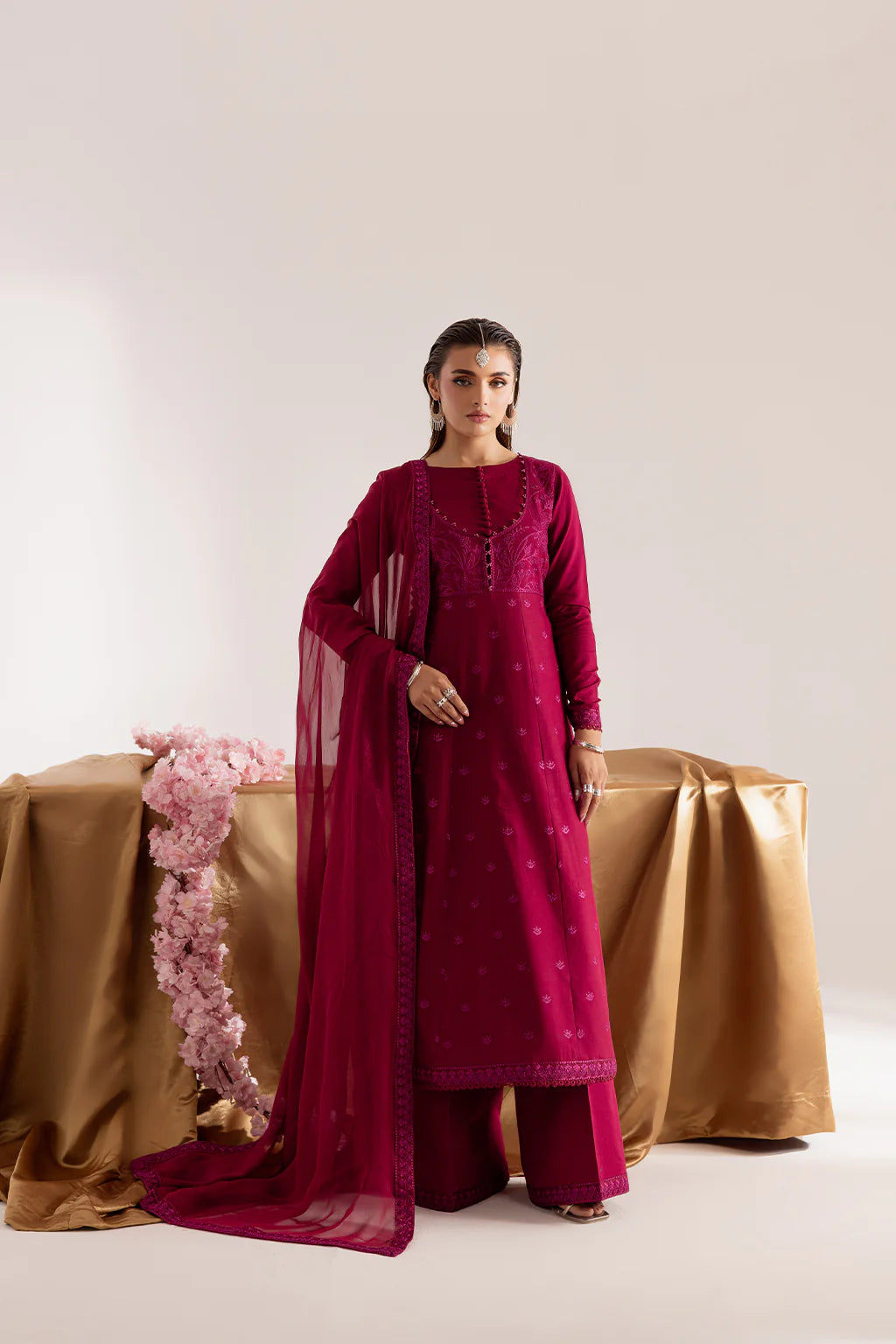 Vanya 3Pc Embroidered Cotton Suit CN-10 XL gulbuy.com