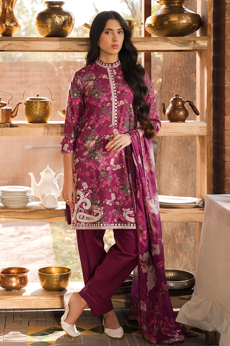 CROSS STITCH 3 PIECE EMBROIDERED LAWN SUIT (0124RTSPRTLWN0217)