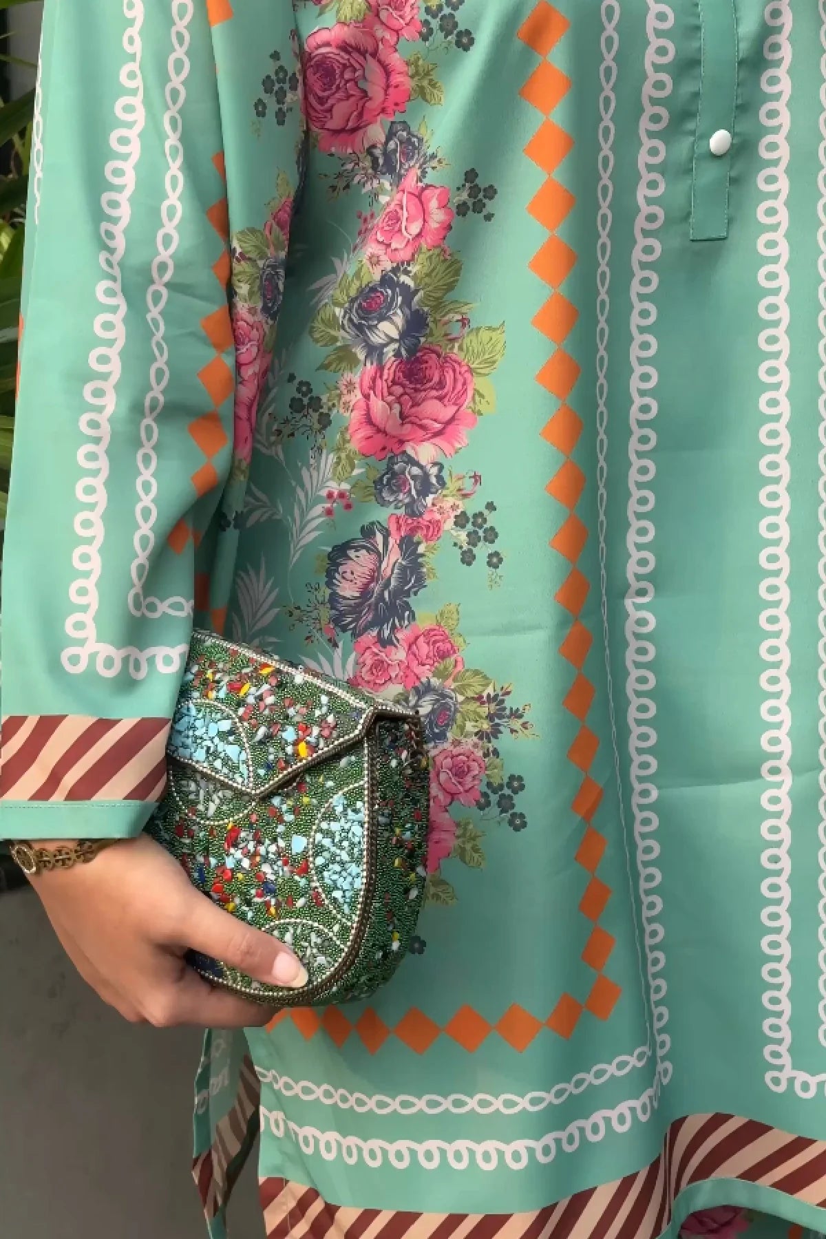 Be Yourself 2Pc Printed Cotton Silk Suit BA-002 gulbuy.com