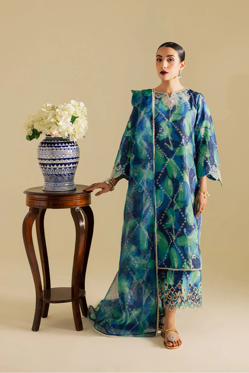 Vanya 3Pc Printed Lawn silk Suit CO-114 XS gulbuy.com