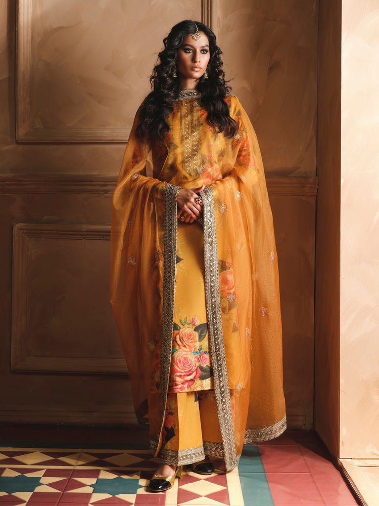 Trending Embroidered Lawn Kurta Dupatta Trouser (Rukh)