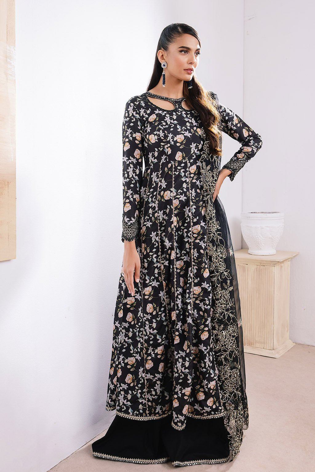 Vanya 3 Piece Organza Silk Suit (DL-09)