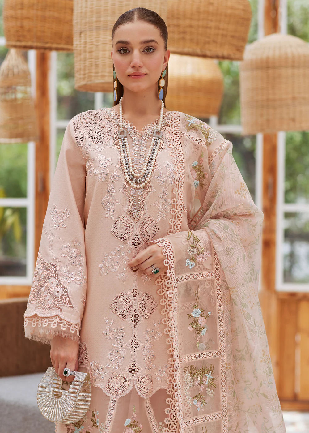 Saira Shakira 3Pc Embroidered Dobby Suit CRSS-ASP-24 01 gulbuy.com