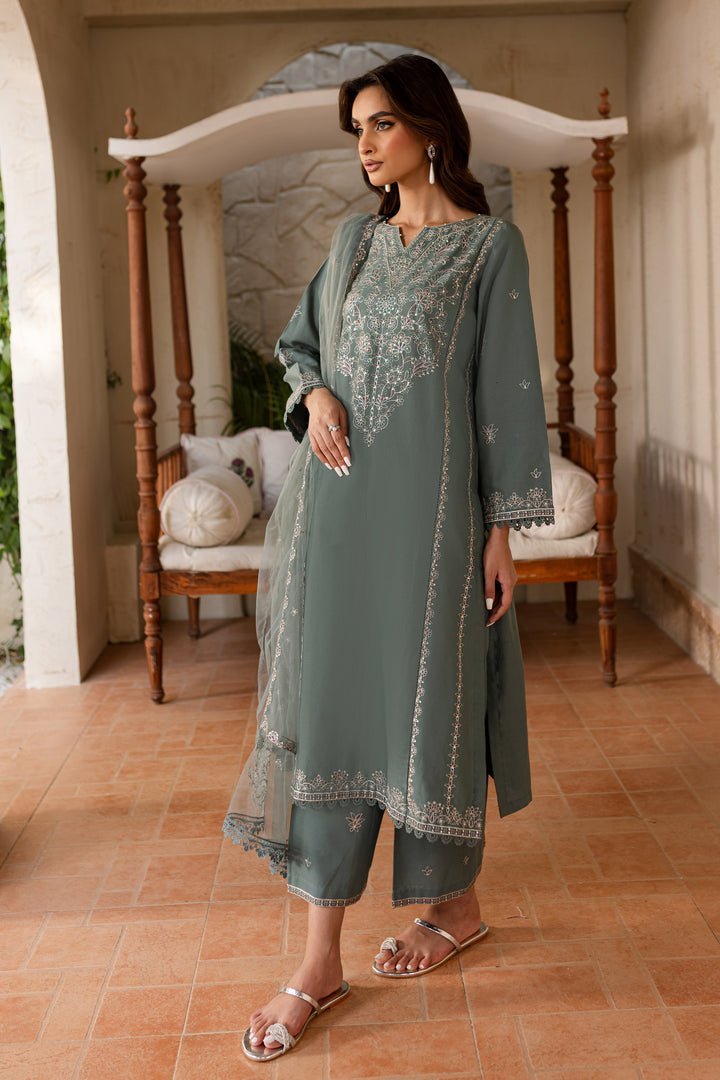 Batik 3Pc Embroidered Khaddar Dress Nooraan gulbuy.com