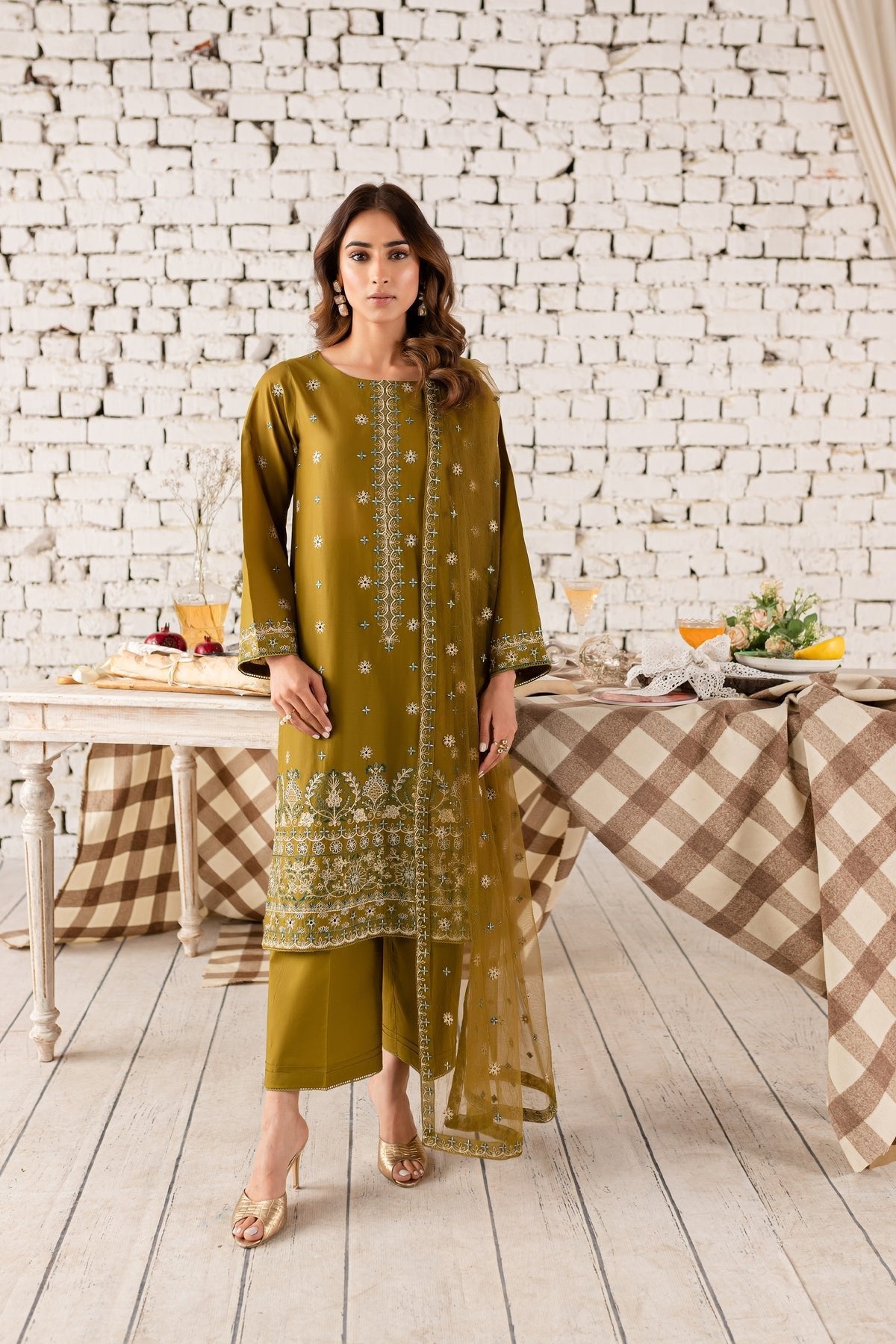 Batik 3Pc Embroidered Lawn Suit (Livia-3Pc)