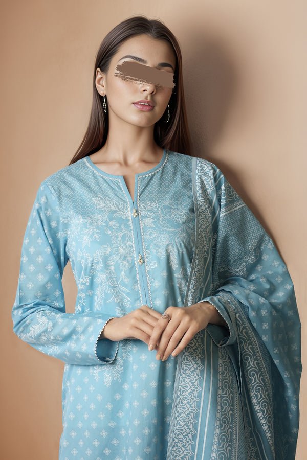 SAYA 3 PIECE PRINTED LAWN SUIT (U01-23051-23B)