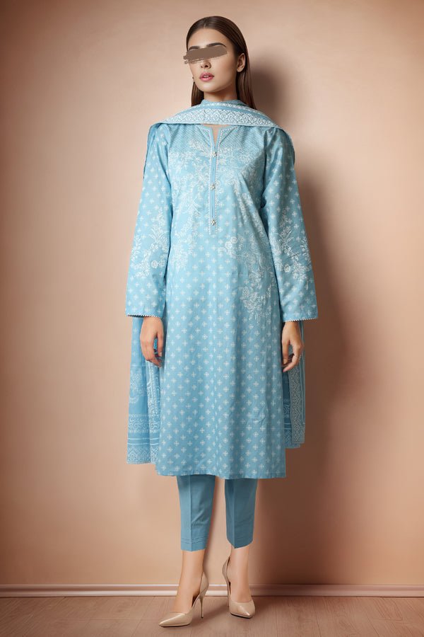 SAYA 3 PIECE PRINTED LAWN SUIT (U01-23051-23B)