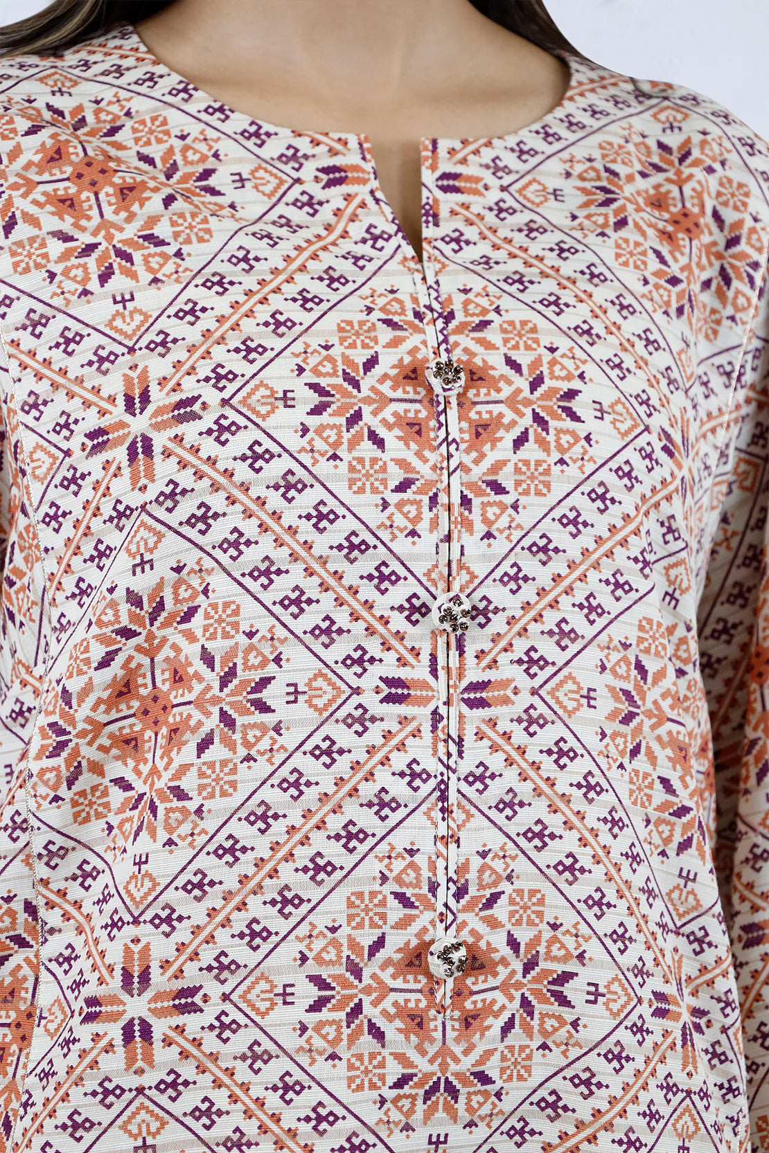 Saya 3Pc Printed Cotton Khaddar Suit U04-24428-04A (SDT) gulbuy.com